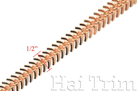 1/2" Metal Fish Bone Spiral Chain, CH-028