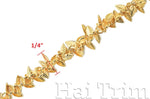 1/4" Textured Leaf Pendant Chain, CH-029