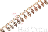 1/2" Dangling Leaf Pendant Chain, CH-031