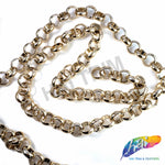 7/8" Light Rose Gold Round Rolo Plastic Chain, CH-125