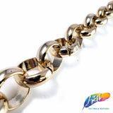 7/8" Light Rose Gold Round Rolo Plastic Chain, CH-125