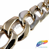 1 1/8" Light Rose Gold Curb Plastic Chain, CH-126