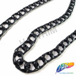 5/8" Black Rectangular Curb Plastic Chain, CH-130