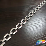 3/8" Curved Rectangle Metal Chain, CH-132
