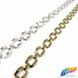 3/8" Curved Rectangle Metal Chain, CH-132