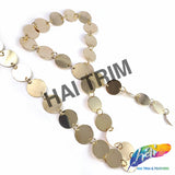 5/8" Gold Metal Sequin Chain, CH-137