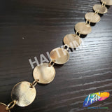 5/8" Gold Metal Sequin Chain Trim, CH-137