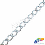 3/8" Silver Diamond Double Sided Cable Metal Chain, CH-140