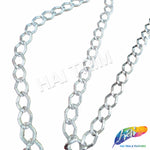 3/8" Silver Diamond Double Sided Cable Metal Chain, CH-140