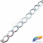 3/8" Silver Diamond Double Sided Cable Metal Chain, CH-140