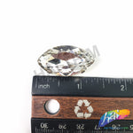 17x31mm Crystal Cateye Sew-on Rhinestone w/ Metal Setting
