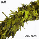 Army Green Chinchilla Saddle Feather Boa (2 yards)