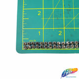 CLOSEOUT! 10 yards of 2-Row 3/8" Black Diamond Rhinestone Banding on Gel Backing (Iron On)
