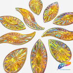 Yellow AB Sunray Faceted Resin Stones