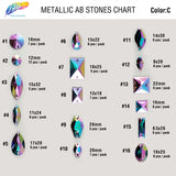 Metallic AB Resin Stones Color C
