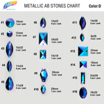 Metallic AB Resin Stones Color D