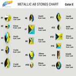 Metallic AB Resin Stones Color E