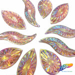 Light Pink AB Sunray Faceted Resin Stones