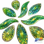 Green AB Sunray Faceted Resin Stones