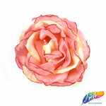 CLOSEOUT! 3D 2-tone Fabric Rose Flower Brooches (2 pieces)