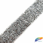 1 1/8" Color Chaton Crystal Rhinestone Iron on Trim, IRT-001