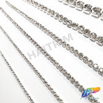 Crystal/Silver Rhinestone Diamante Cupchain Trim
