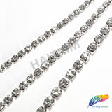 Crystal/Silver Rhinestone Diamante Cupchain Trim