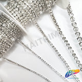 Crystal/Silver Rhinestone Diamante Cupchain Trim