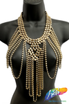 Metallic Gold Bead Chain Neckpiece, NEK-202 (Style E)