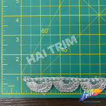 7/8" Metallic Half Moon Embroidered Trim, EMB-062