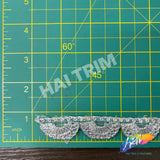 7/8" Metallic Half Moon Embroidered Trim, EMB-062