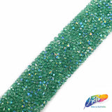 1 1/8" Color AB Chaton Crystal Rhinestone Iron on Trim, IRT-002