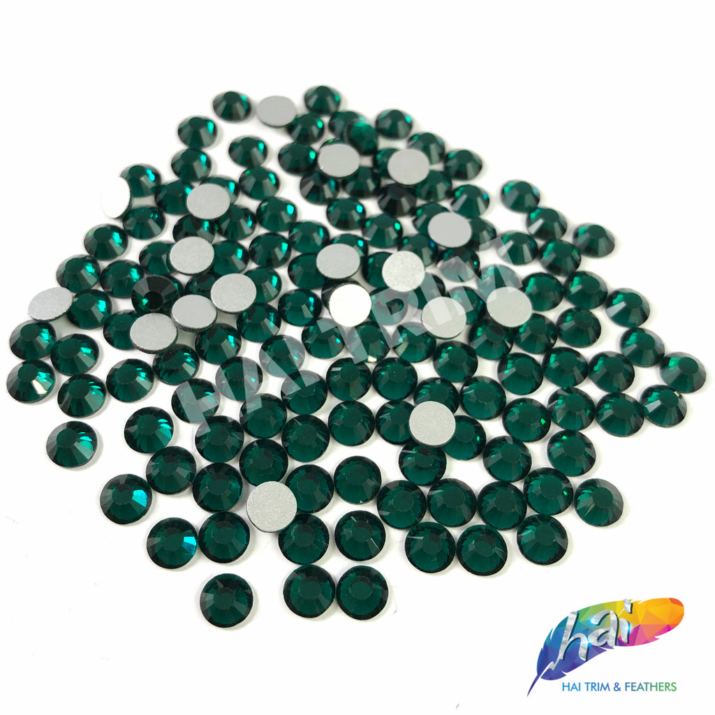 Faceted Swarovski Crystals Round May Emerald Green Rhinestone | Esslinger