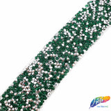 1 1/8" Color Chaton Crystal Rhinestone Iron on Trim, IRT-001