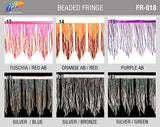 5 1/4" Variegated Beaded Fringe with Bugle and Seed Beads, FR-018
