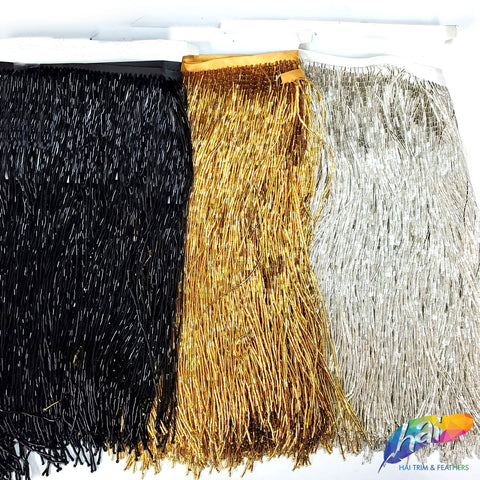 12" Long Bugle Beaded Fringe, FR-021