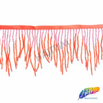 3 3/4" Variegated Beaded Fringe with Bugle & Seed Beads, FR-008