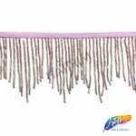 3 3/4" Variegated Beaded Fringe with Bugle & Seed Beads, FR-008