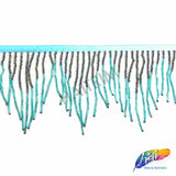 3 3/4" Variegated Beaded Fringe with Bugle & Seed Beads, FR-008