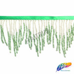 3 3/4" Variegated Beaded Fringe with Bugle & Seed Beads, FR-008