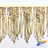 5 1/4" Variegated Beaded Fringe with Bugle and Seed Beads, FR-018