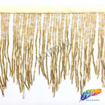 5 1/4" Variegated Beaded Fringe with Bugle and Seed Beads, FR-018