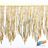 5 1/4" Variegated Beaded Fringe with Bugle and Seed Beads, FR-018