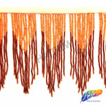 5 1/4" Variegated Beaded Fringe with Bugle and Seed Beads, FR-018