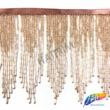 5 1/4" Variegated Beaded Fringe with Bugle and Seed Beads, FR-018
