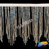 5 1/4" Variegated Beaded Fringe with Bugle and Seed Beads, FR-018