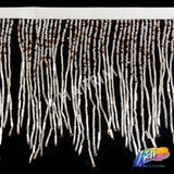 5 1/4" Variegated Beaded Fringe with Bugle and Seed Beads, FR-018