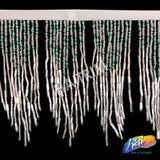 5 1/4" Variegated Beaded Fringe with Bugle and Seed Beads, FR-018