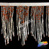 5 1/4" Variegated Beaded Fringe with Bugle and Seed Beads, FR-018