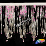 5 1/4" Variegated Beaded Fringe with Bugle and Seed Beads, FR-018